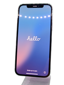 iPhone 12 Pro azul seminuevo, 128GB, libre de fábrica, con triple cámara y salud de batería 100%.