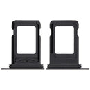 Bandeja dual SIM negra para iPhone 16e/17e, repuesto original Apple para porta SIM.
