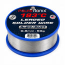 Alambre de soldadura PolarTronix Sn63/Pb37 de 0.8mm y 50g, rosin core para reparación de PCB, punto de fusión 183°C.