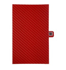 Paquete de 5 vinilos protectores Wrapd rojos de fibra de carbono para la parte trasera del móvil.