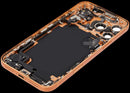Tapa trasera Cosmic Orange usada para iPhone 17 Pro Max (A3295) con puerto de carga flex.