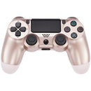 Control alámbrico DoubleShock 4 color oro rosa para PlayStation 4 con cable USB.