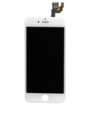 Pantalla LCD blanca completa para iPhone 6 (A1549, A1586, A1589) con cámara frontal, sensor y auricular.