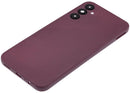 Tapa trasera rojo oscuro sin logo para Samsung Galaxy A14 5G, con lente de cámara. Repuesto para reparación.