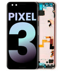 Pantalla OLED con marco para Google Pixel 3 original (Rosa)