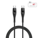 MYBAT CABLE DE CARGA TIPO C A TIPO C 6PIES NEGRO