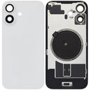 Tapa trasera blanca para iPhone 16 con placa de acero y MagSafe, disponible para reparaciones en Quetzaltenango.