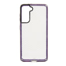 Estuche  Anigma transparente con marco MORADO soporta caidas de 2-10 metros SAMSUNG S21 PLUS