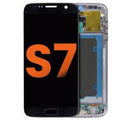 Pantalla OLED con marco para Samsung Galaxy S7 con defecto de grado D en color negro ónix, disponible en Xela Quetzaltenango.