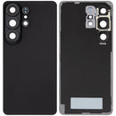 Tapa trasera de vidrio negra para Samsung Galaxy S26 Ultra con lente de cámara, repuesto Aftermarket Plus.