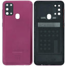 Tapa trasera original roja para Samsung Galaxy M31 (M315) con lente de cámara, repuesto de calidad.
