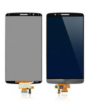 Pantalla LCD y digitalizador refurbished negro para LG G3, repuesto ideal para reparación de display roto.