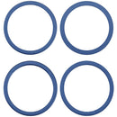 Dos anillos bezel protectores azules para cámara trasera de iPhone 12 o 12 mini.