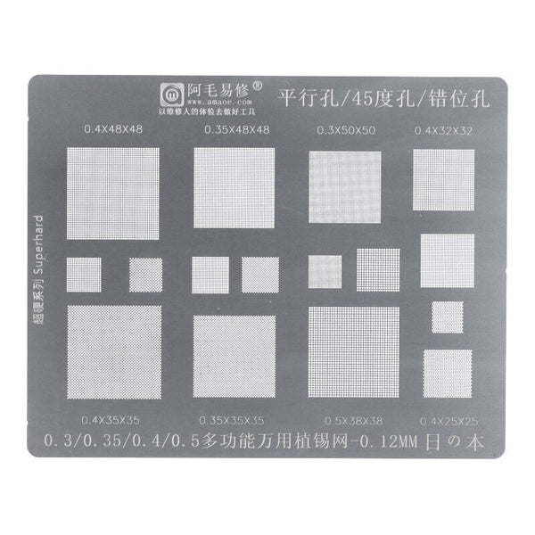 Stencil Amaoe 0.3/0.35/0.4/0.5/Parallel/45 Universal