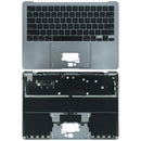 Tapa superior Space Gray usada para MacBook Air 13" A2681 (2022) con teclado ANSI US y palmrest.