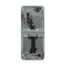 Pantalla inner OLED con frame para Samsung Galaxy Z Flip 6 5G, usada, grado A, lista para reparación.