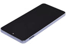 Pantalla LCD y digitalizador OPPO A5 Pro 5G con marco, color azul pluma, para reparación de pantalla.