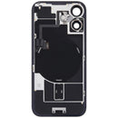 Compra en Xela Quetzaltenango una tapa trasera usada para iPhone 16 con placa de acero, carga inalámbrica y flex de linterna en color blanco.