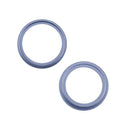 Conjunto de 10 anillos biselados azules para cámara trasera iPhone 14 / 14 Plus (A2632, A2649).