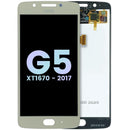 Pantalla original Motorola Moto G5 XT1670 dorada, repuesto para reparación de display LCD.