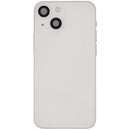 Tapa trasera Starlight para iPhone 13 Mini A2481 usada, con puerto de carga y piezas pequeñas.