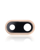 Encuentra lentes de cámara trasera para iPhone 8 Plus en Xela, Quetzaltenango, en paquete de 10 unidades, con soporte y bisel en color dorado.