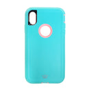 Estuche  Defender Menta / Rosado- IPHONE XS MAX (6.5)