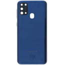 Tapa trasera azul original para Samsung Galaxy M31 (M315) con lente de cámara, repuesto.