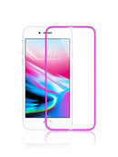Protector de pantalla de vidrio templado rosa metálico para iPhone 6, 6S, 7 y 8, resistente a golpes.