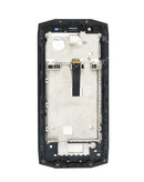 Pantalla LCD negra con marco para Doogee S80, ideal para reparación, garantizando visión nítida y encaje perfecto.