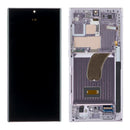Pantalla OLED con marco para Samsung Galaxy S23 Ultra 5G color lavanda- Service Pack