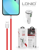 Encuentra el cargador de auto LDNIO C29 3.4A dual USB-A con cable USB A-M en Xela Quetzaltenango.