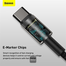 Cable de carga rápido USB C-C Baseus Tungsten Gold, ideal para cargar dispositivos rápidamente en Xela Quetzaltenango.