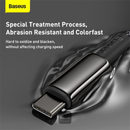 Cable de carga rápido USB C-C Baseus Tungsten Gold, ideal para cargar dispositivos rápidamente en Xela Quetzaltenango.