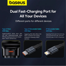 Compra el cargador de auto Baseus Enjoyment Pro con cable USB-C integrado de 60w en Quetzaltenango.