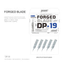 Hoja forjada MIJING DP-19 pulido a mano, no magnética, para reparaciones de precisión.