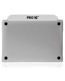 Tapa inferior de MacBook Pro 16" A2485 (2021) refurbished, color plata, lista para reparación.