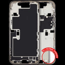 Chasis medio usado iPhone 16 Pro Max Natural Titanium con piezas pequeñas para reparación.