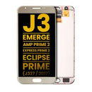 Compra una pantalla LCD renovada en color dorado para Samsung Galaxy J3 / Emerge / Amp Prime 2 / Express Prime 2 / Eclipse / Prime (J327 / 2017) en Quetzaltenango.