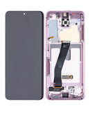 Pantalla OLED con marco Samsung Galaxy S20 5G Verizon Cloud Pink, refurbished, para reparación de display G981V.
