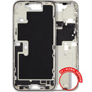 Tapa superior blanca de titanio para iPhone 16 Pro Max, repuesto para reparación de carcasa.