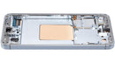 Pantalla OLED suave Samsung Galaxy S24 5G zafiro azul con marco, repuesto para reparación de display.