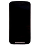 Pantalla LCD refurbished negra para Motorola Moto G2 (XT1068) con marco, ideal para reparación de display.