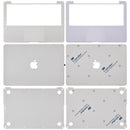 Skin 4 en 1 (Superior, Inferior, Teclado, Reposamanos) para MacBook Pro 13" Retina (A1502 / 2015) (Plata)