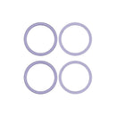 Aro de cámara trasera doble púrpura para iPhone 11, 12 y 12 Mini, repuesto.