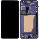 Pantalla de repuesto Samsung Galaxy S26 Ultra 5G Cobalt Violet con marco, ideal para reparación de display LCD roto.