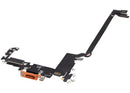 Puerto de carga flex naranja cósmico para iPhone 17 Pro Max, ideal para reparación de carga lenta.