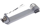 Brazo trasero derecho usado para DJI Mavic Pro, color gris oscuro, con detalles de conexión y montaje.