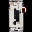 Pantalla AMOLED refurbished blanca para Xiaomi Poco X6 con marco, lista para reparación de display.