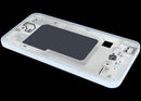 Marco medio Samsung Galaxy A35 5G Iceblue, repuesto original para reparación de chasis SM-A356.